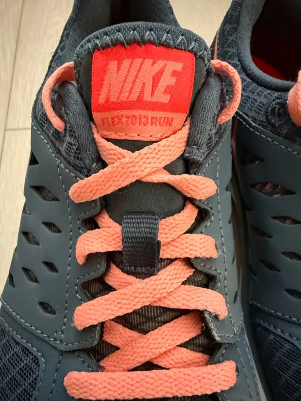Nike Dark Blue and Coral Sneakers